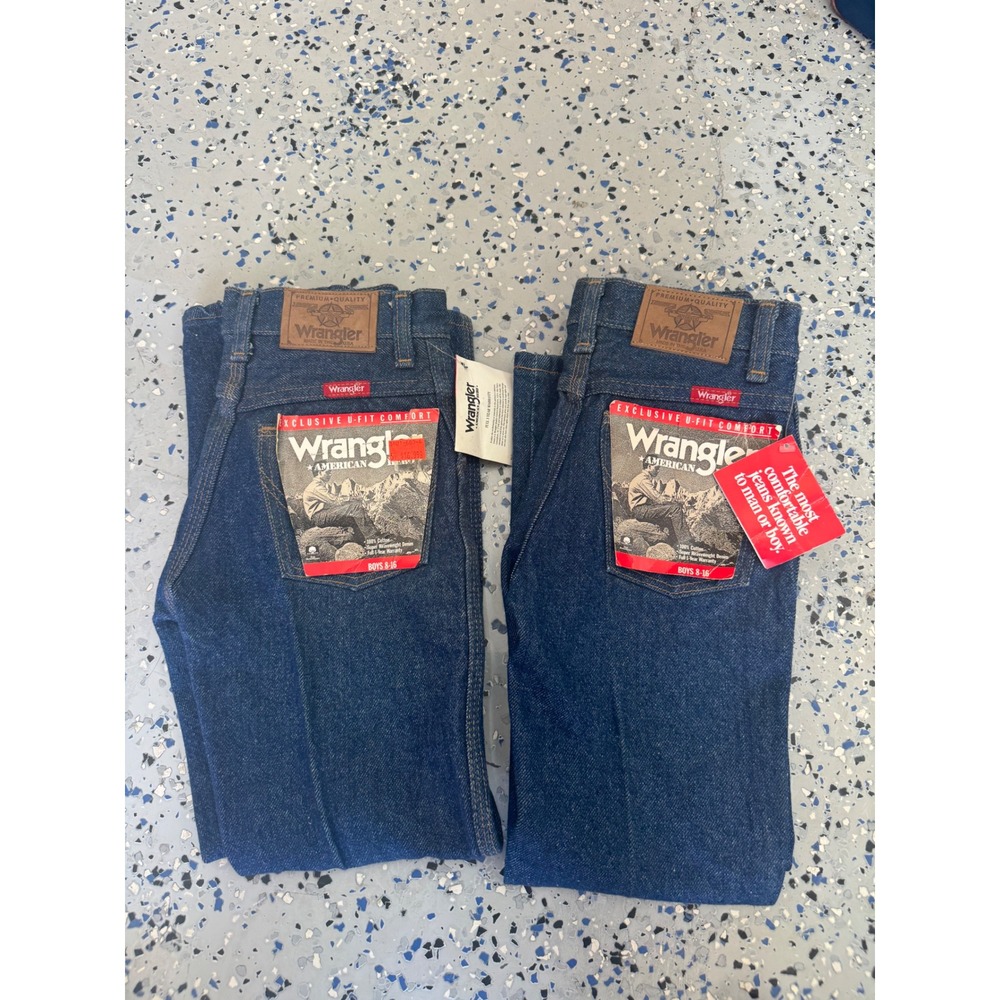 (2) Wrangler American Boys Jeans,‎ Size 10 Slim, New With Tags, Made in USA